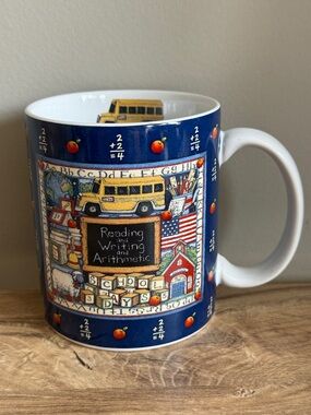 Vintage Lang and Wise School Days Ceramic Coffee Mug Bus Driver Gift EUC